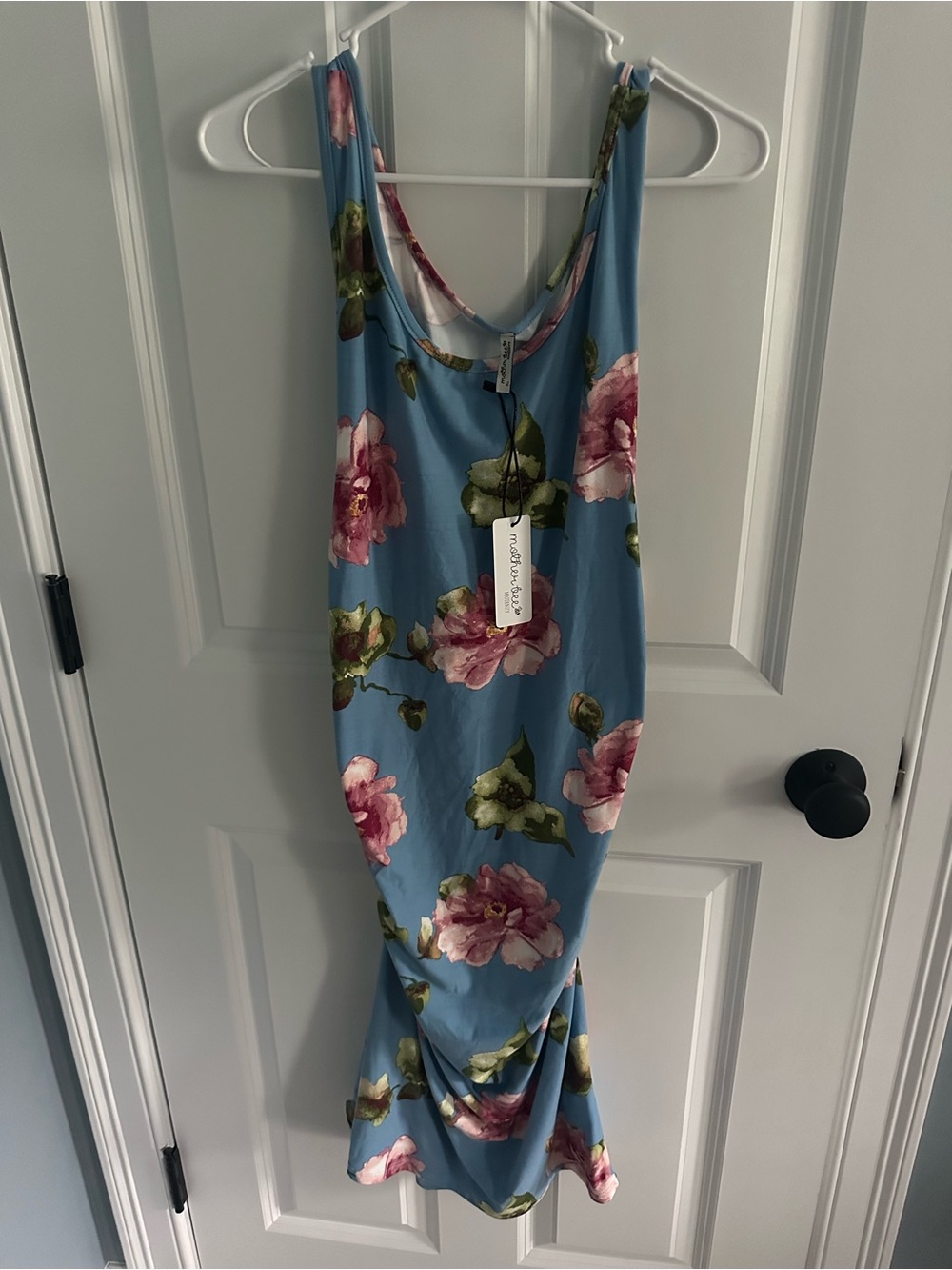 Motherhood Maternity Blue Floral Satin Slip